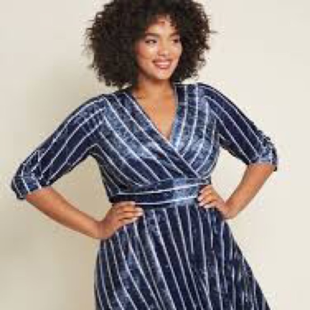 ModCloth size 2X Navy Velvet Dress